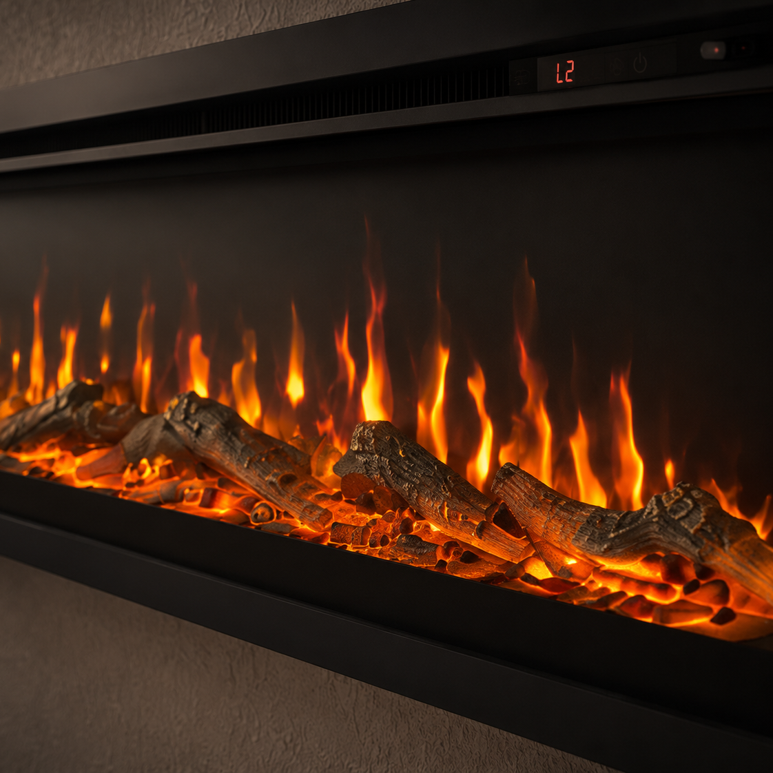 Ultra Slim Wall Mounted Electric Fire 50 Inch
